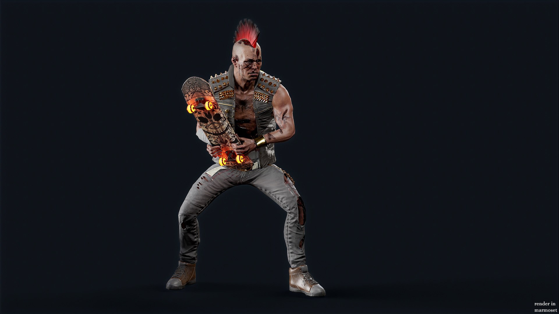 3D PUNK UNDEAD SKATEBOARDER 1 Model - TurboSquid 2344063
