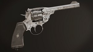 3D Webley Revolver 3D Model
