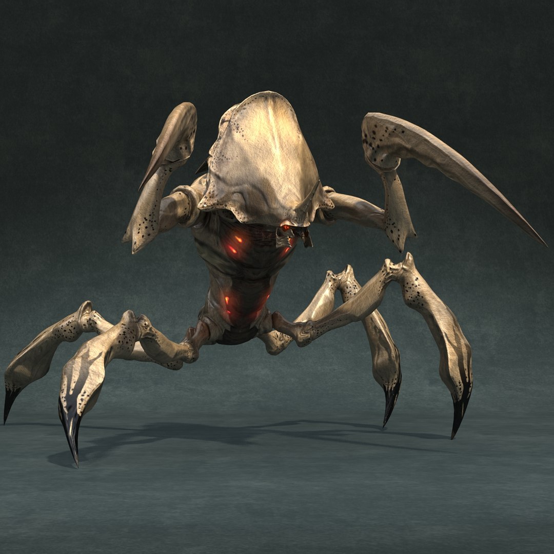 3d Alien Bug Rigging Animation