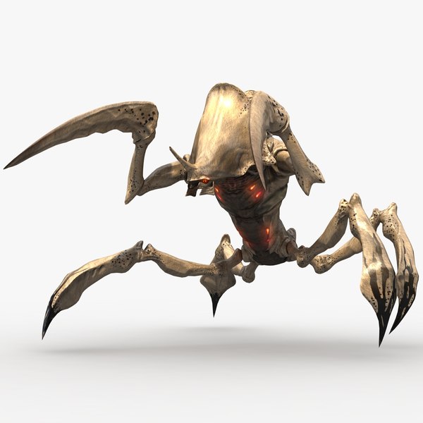 3d alien bug rigging animation