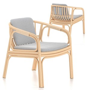 Hublot rattan armchair