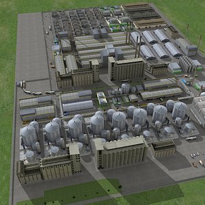 factory refinery 3D model