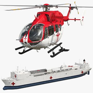 hospital ship medical helicopter model