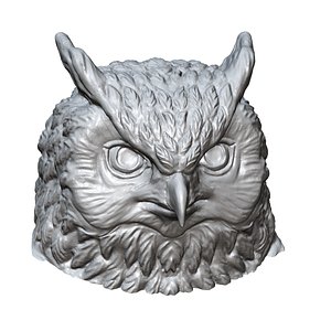 owl sculpture print 3d model