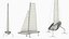 AC75 Hydrofoil Racing Yacht Red White