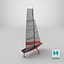 AC75 Hydrofoil Racing Yacht Red White