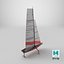 AC75 Hydrofoil Racing Yacht Red White