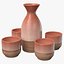 sake set 3D