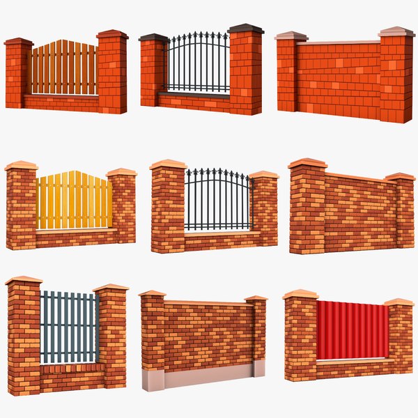 3D Cartoon Fence Collection