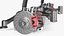 3D Car Front Suspension Assembly model