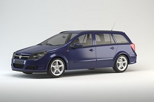 3d model opel astra caravan 2008