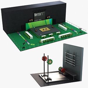 Weightlifting Scene and Training Arena