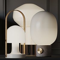 JWDA Concrete, FollowMe Rechargeable and Aerostat Table Lamps
