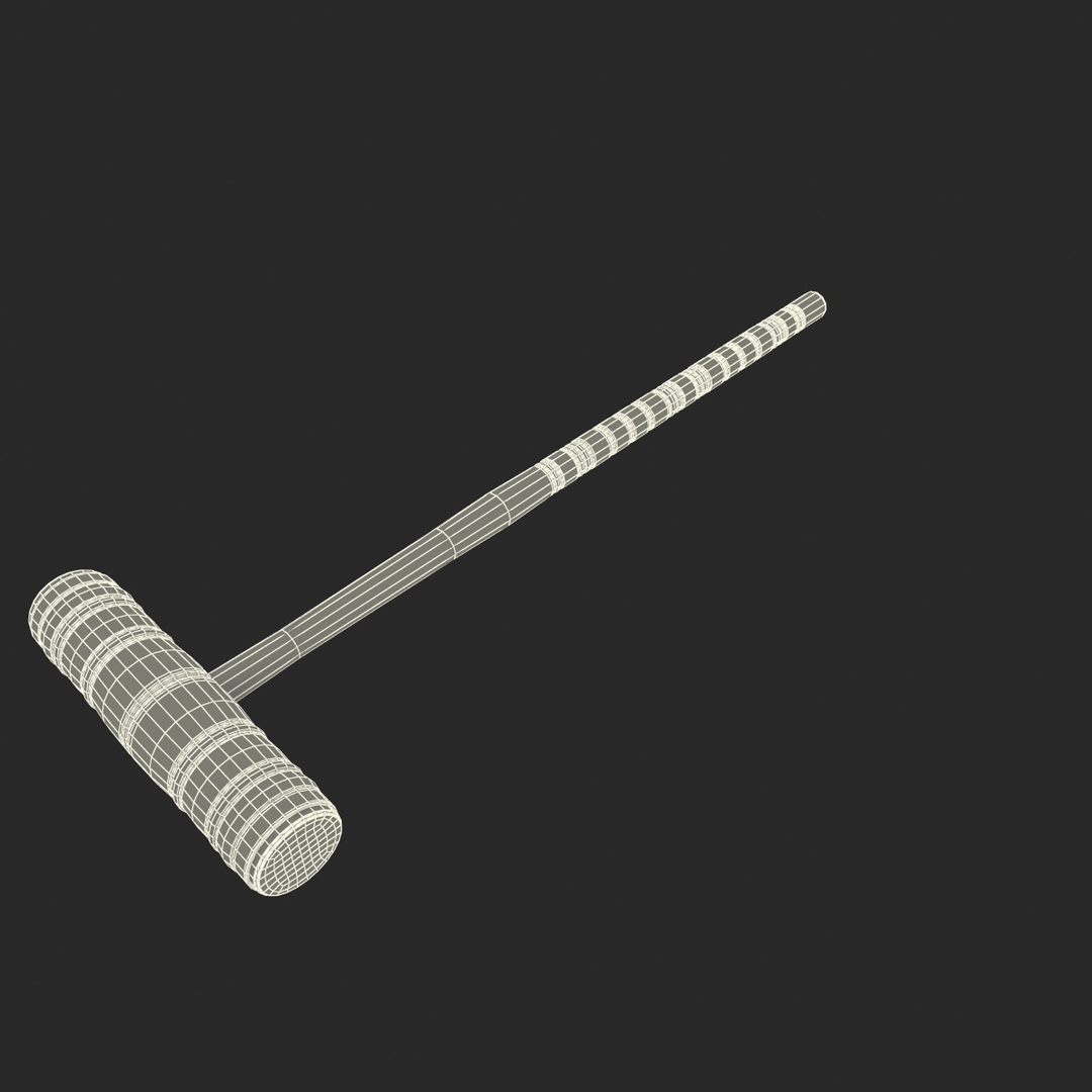 3d croquet mallet model