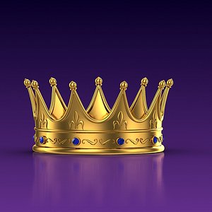 golden crown 3d fbx