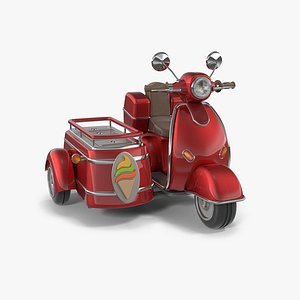 3D Ice Cream Motorcycle model