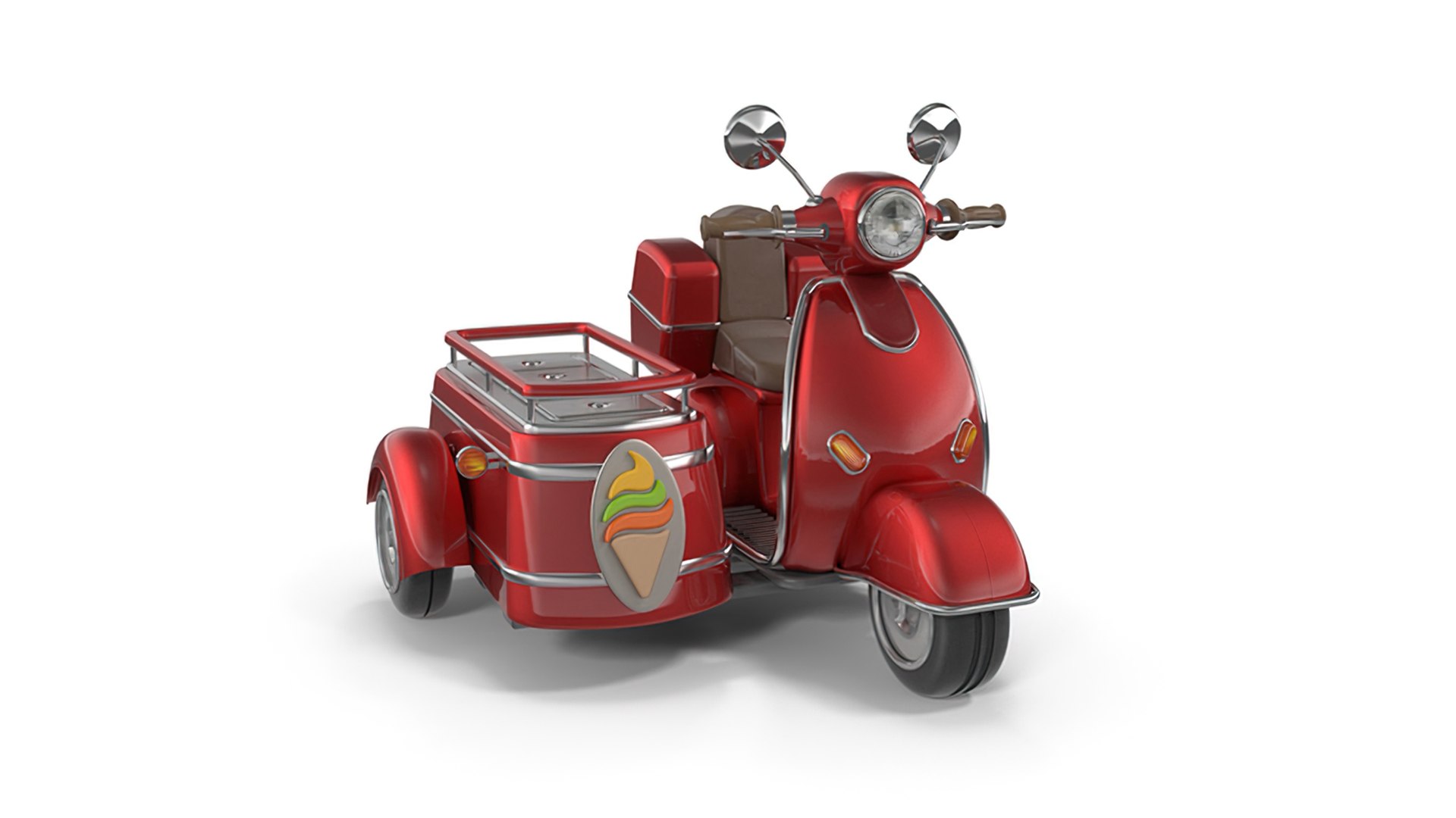 3D Ice Cream Motorcycle Model - TurboSquid 2102194