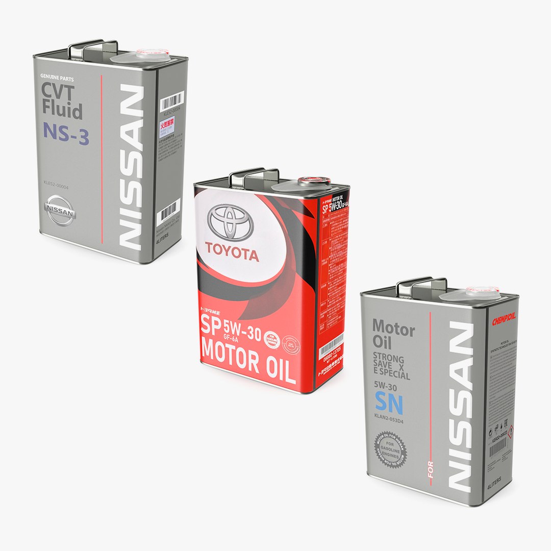 Motor Oils Collection 3D model preview