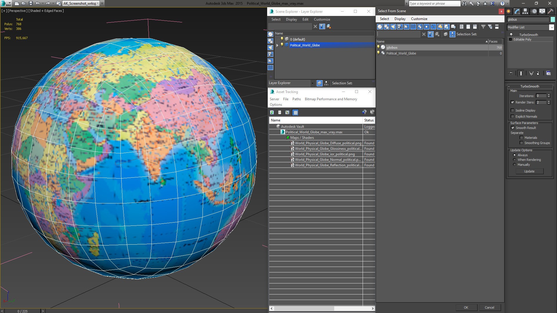 3D Political World Globe model - TurboSquid 1879483
