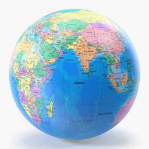 3D Political World Globe model