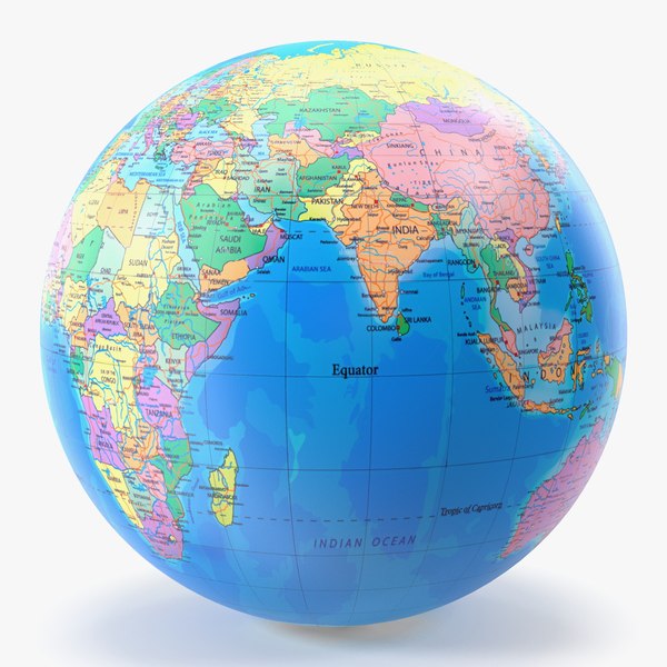Political World Globe 3D 모델 - TurboSquid 1879483