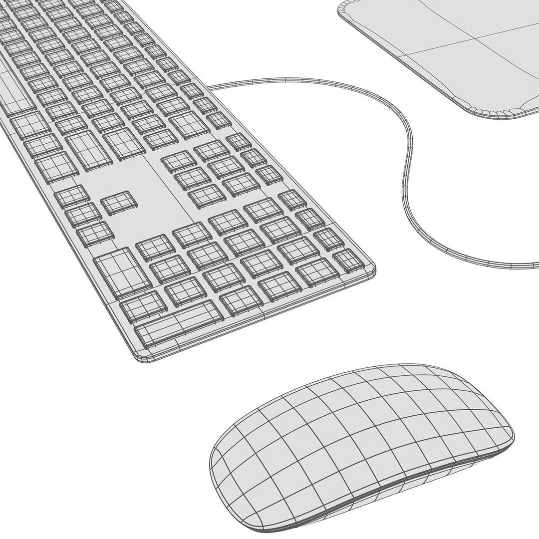 Imac Mouse Keyboard 3d Model