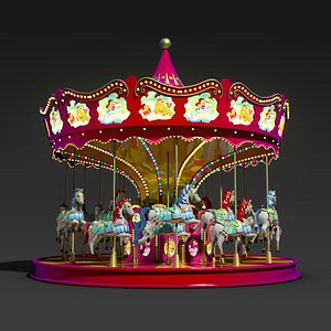 Carousel amusement park carousel amusement equipment 3D model