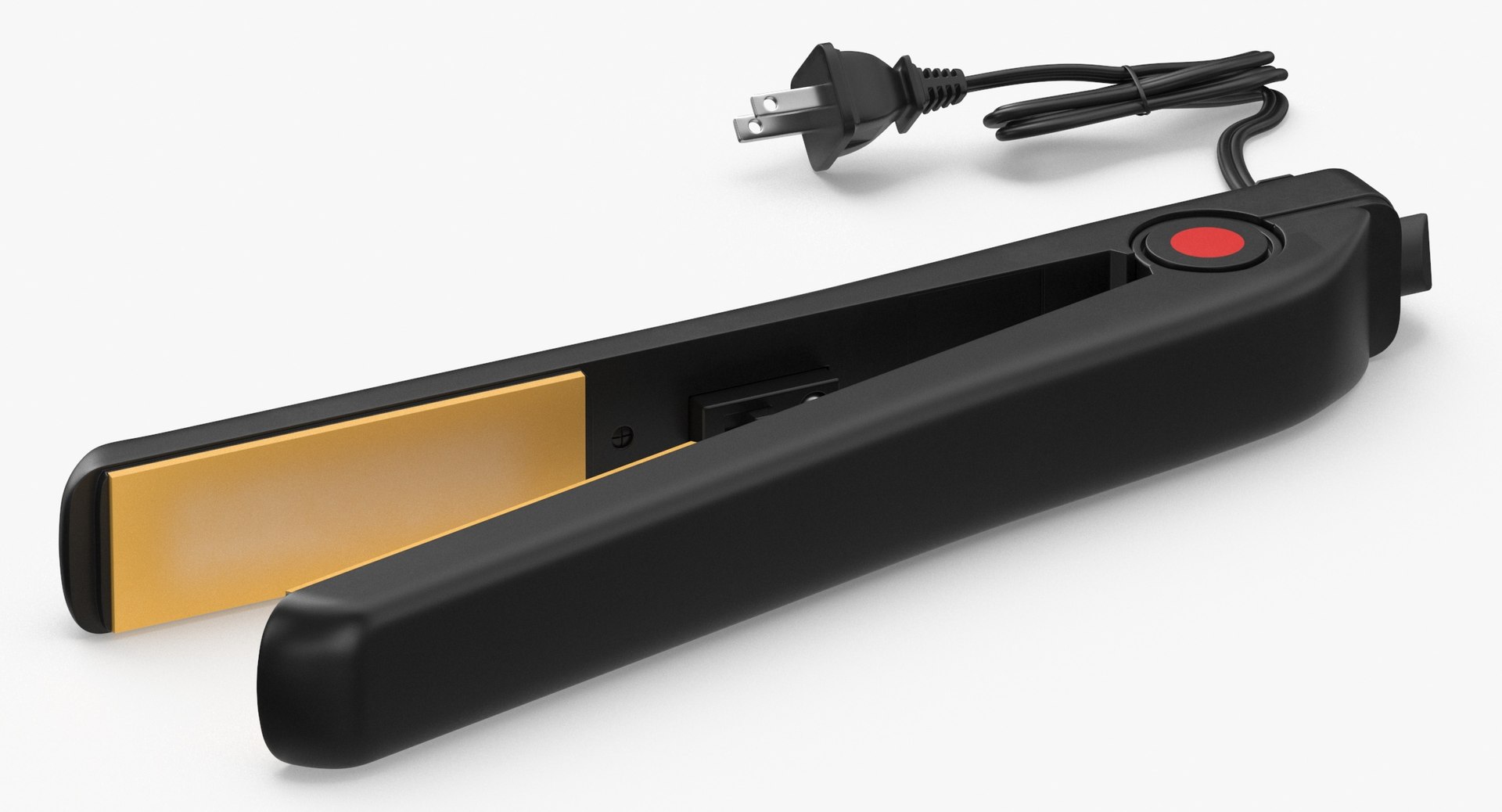 3D Model Hair Straightner Device And Box Blank Or Generic Label ...