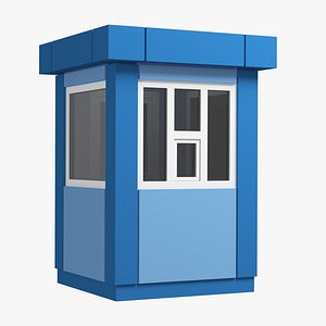 security booth 01 3D model