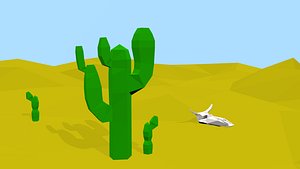 cactus and skull