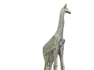 3D stone giraffe hd model