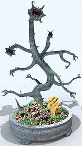 3d alien bonsai