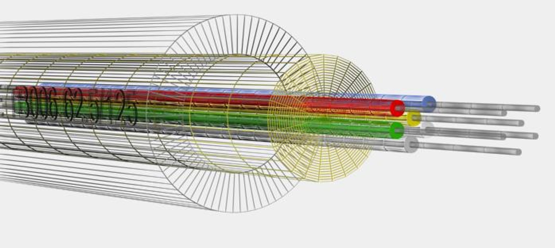 tight buffer cable tb 3d model