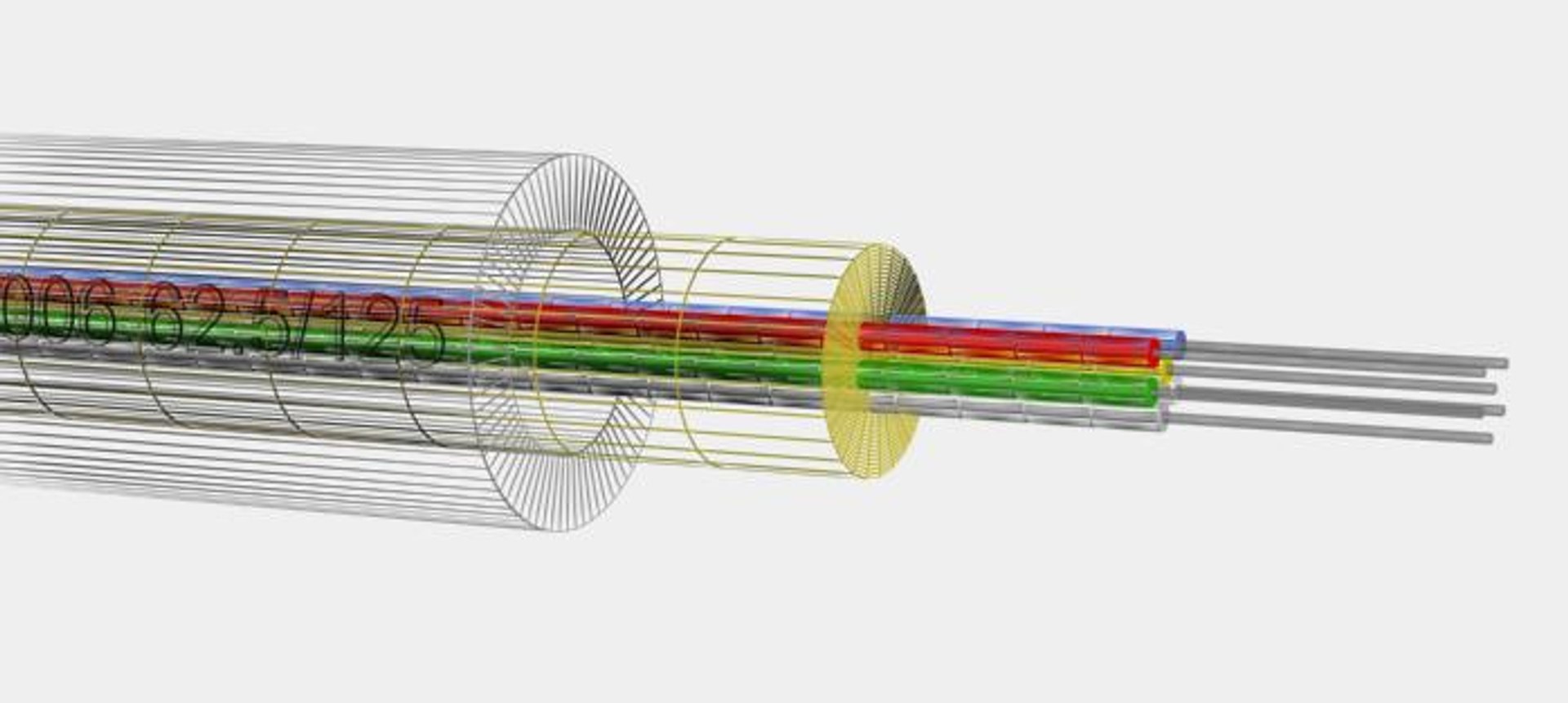 tight buffer cable tb 3d model