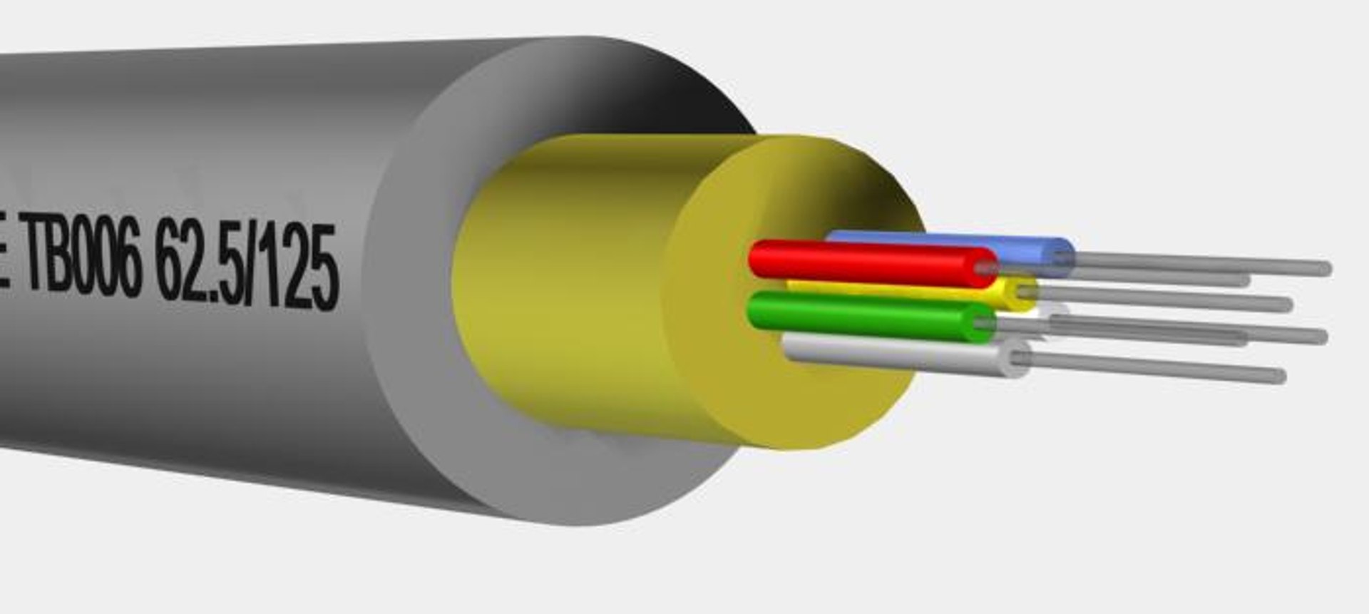 tight buffer cable tb 3d model