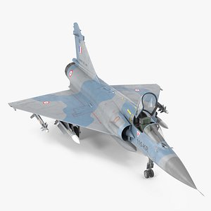 3D French Air Force Mirage 2000C with Armament