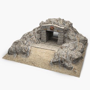 3d cave-entrance cave entrance model