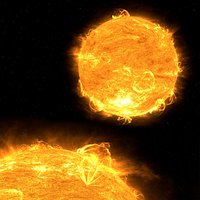 Astrophysical Sun with Active Corona Animated For Blender