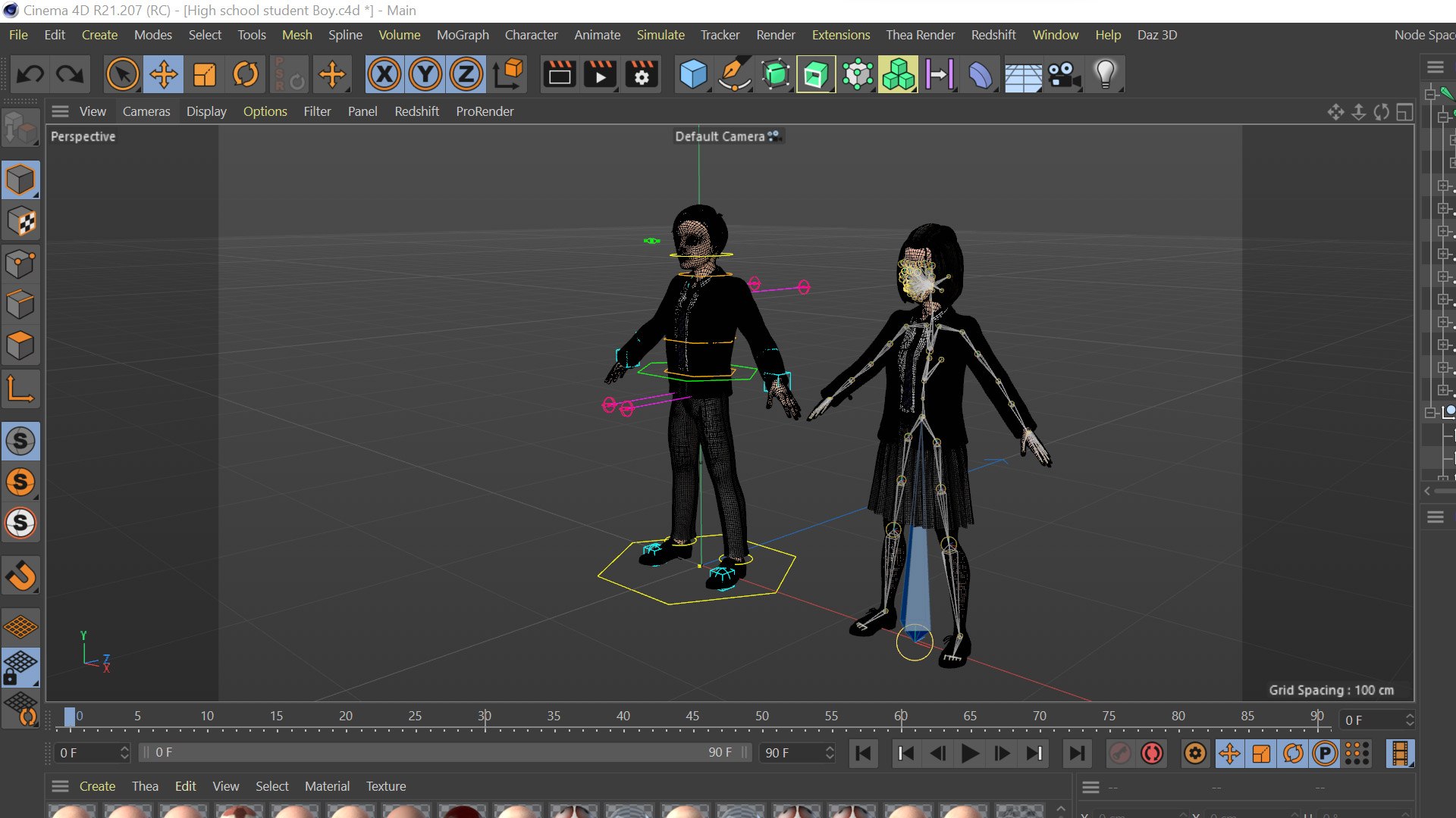 3D High School Student Girl And Boy Model - TurboSquid 2097669