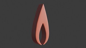 3D fire icon 13 model