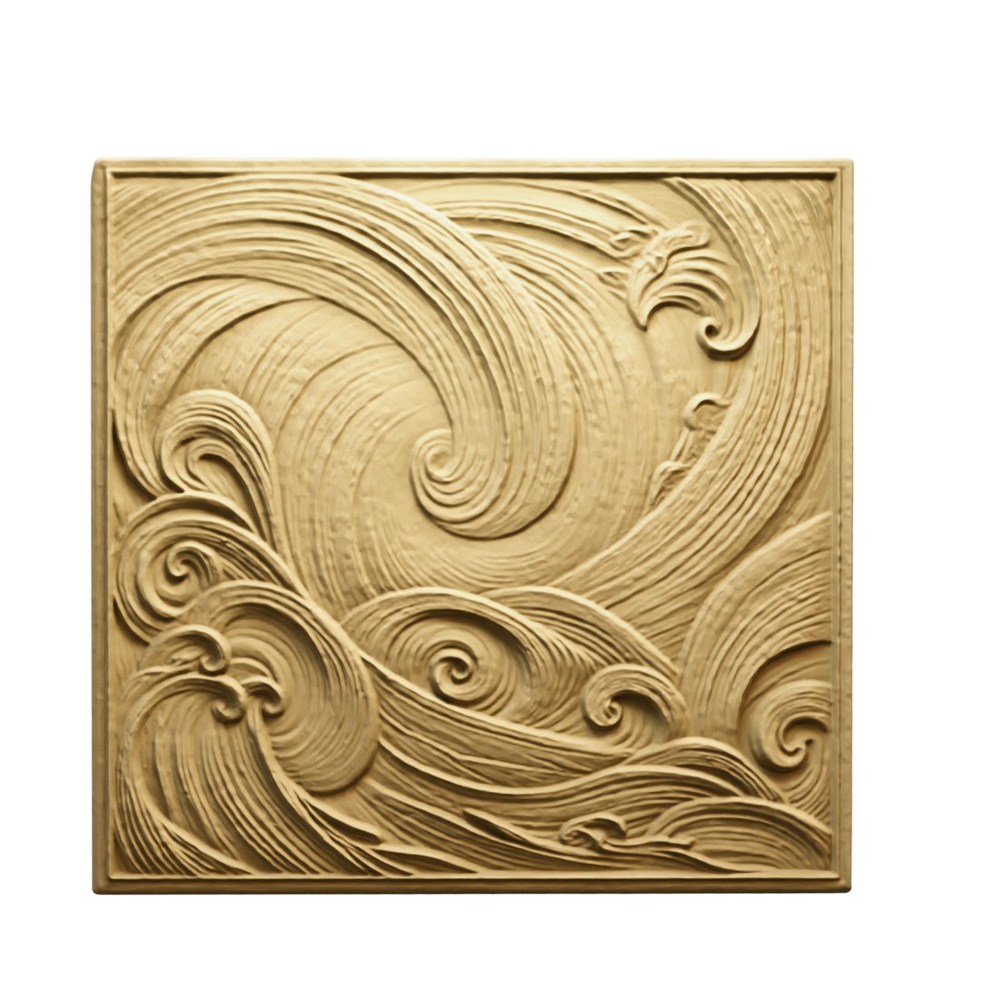 3D Model Modern Panel Wall Decor Set Relief Stl Mural CNC 167 ...