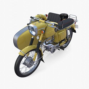 Generic motorcycle w sidecar 3D