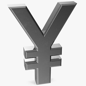 japanese yen currency symbol 3D model