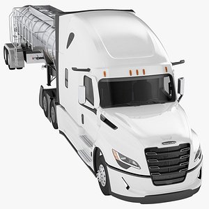 3D Freightliner Cascadia 2025 Fuel Tank Trailer 04 model