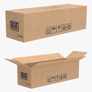 Cardboard Box 8 Closed V1 Collection 3D