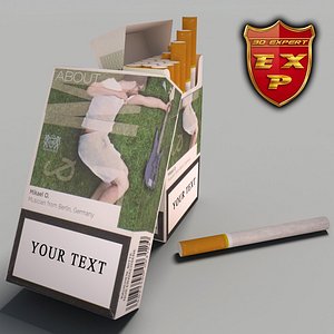 3d model lm pack cigarettes