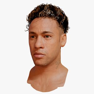 Neymar Jr Junior  soccer player head 3d model