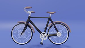 3D Cartoon Cute Bicycle model