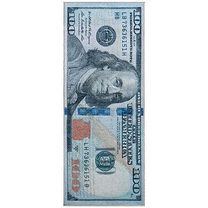3D Well Woven Money Collection New Hundred Dollar Bill Runner Rug