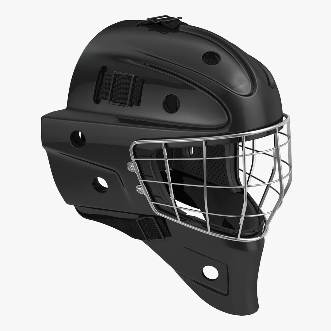Hockey Goalie Mask Generic Black 3D model preview